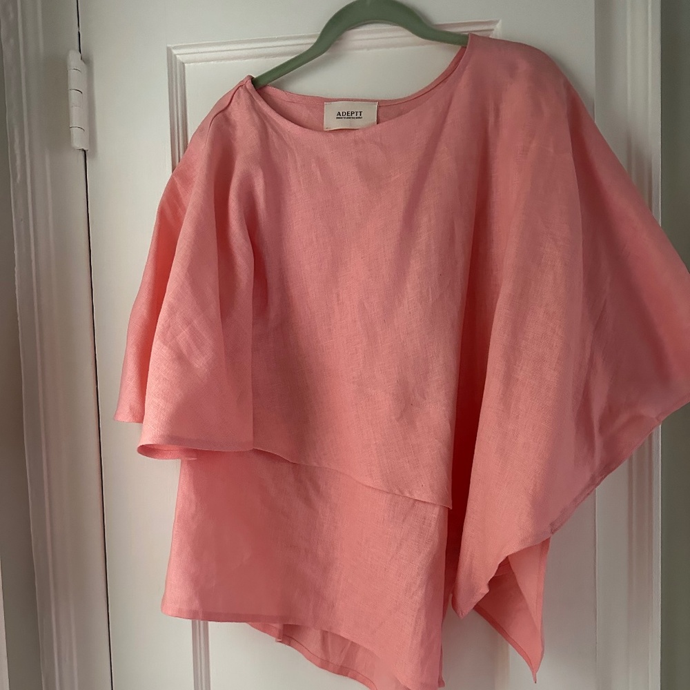Stunning pink linen blouse